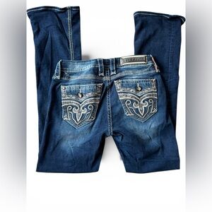 Rock Revival Jeans Women's 26 Tali Mid Rise Boot Stretch Blue Denim Pants